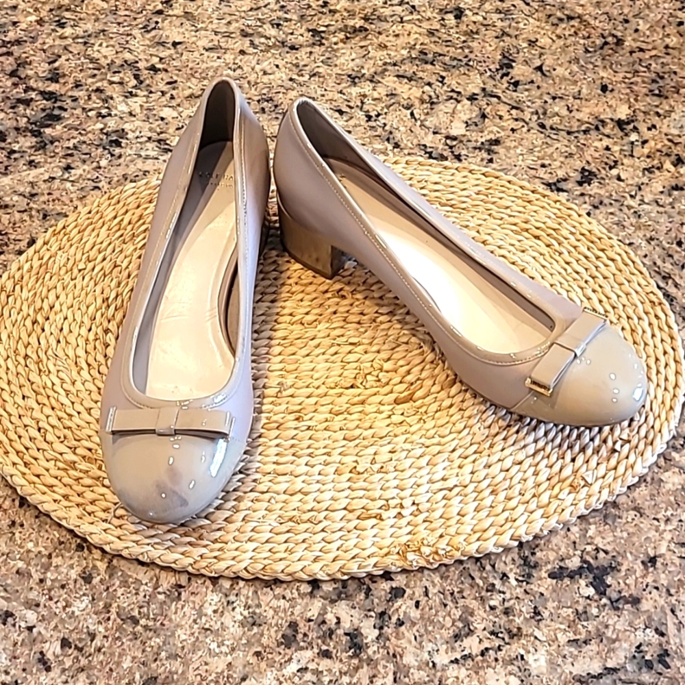 Cole Haan nude chunky heel